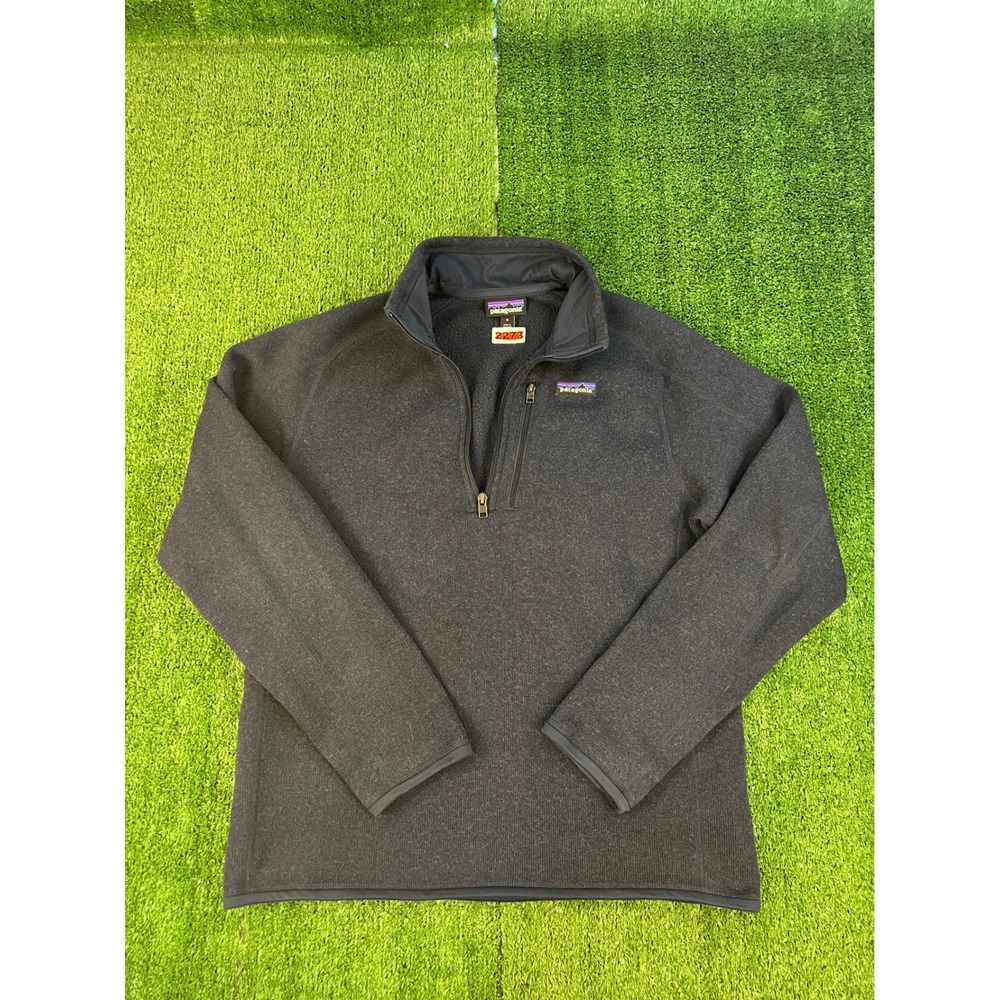 Patagonia Better Sweater Mens Medium Charcoal Blue 1/4 Zip Fleece Pullover